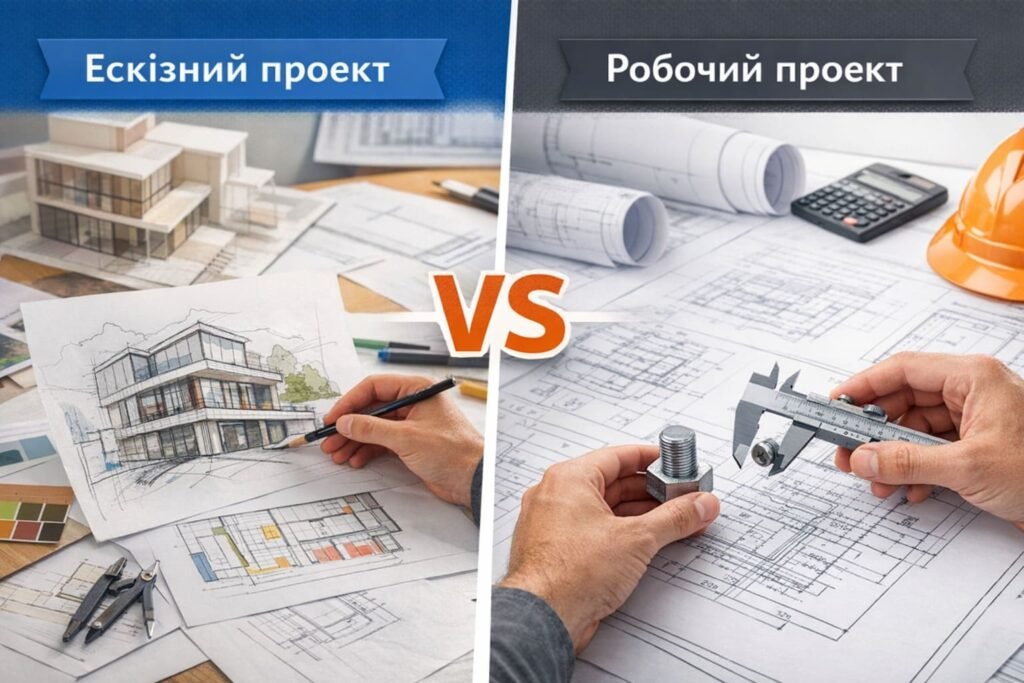 Чим відрізняється ескізний проект від робочого